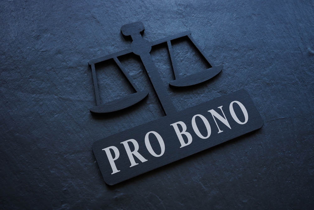 The,Inscription,Pro,Bono,On,The,Plate,In,The,Form
